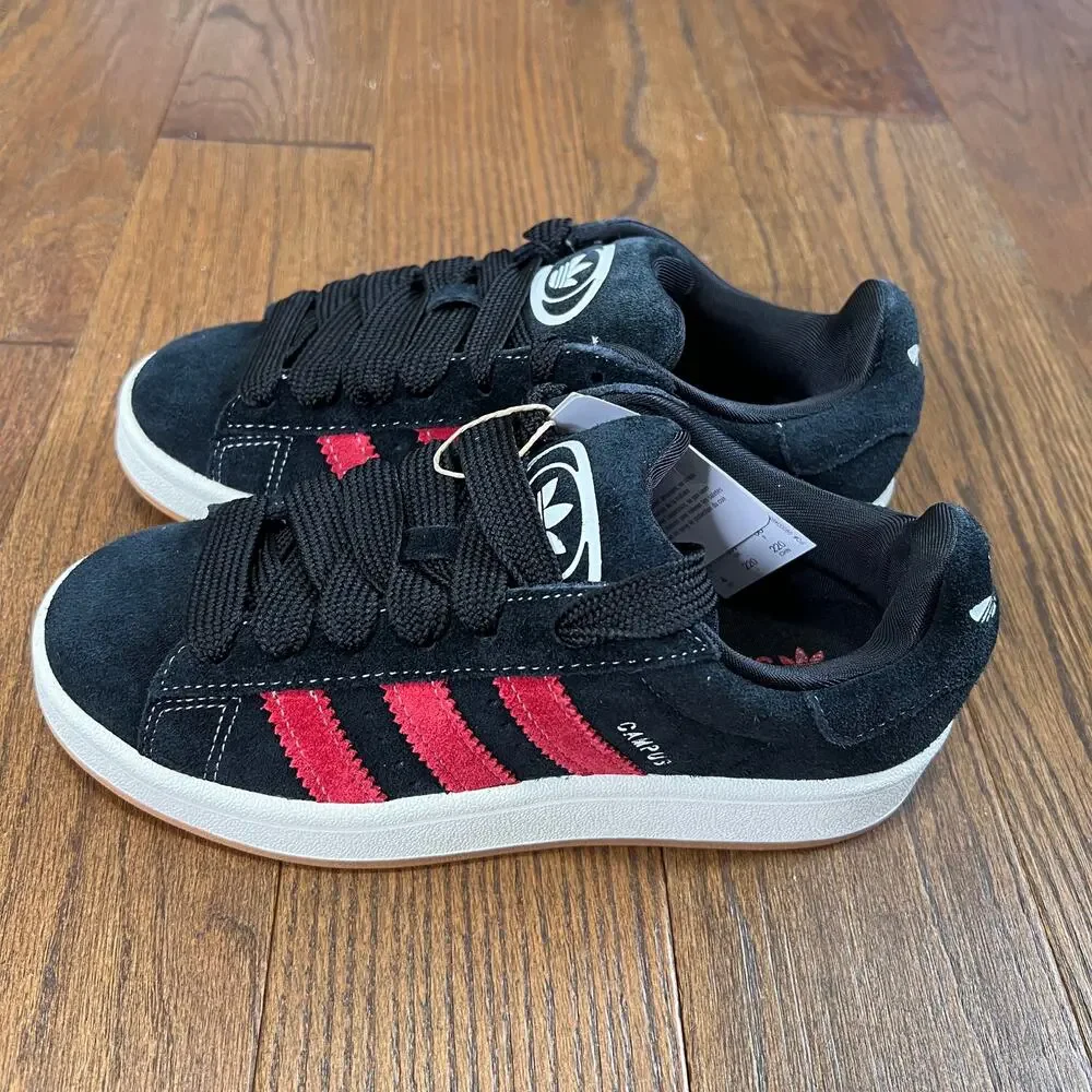 Adidas Campus 00s Casual Athletic Shoes / Black Red White Sz 4Y